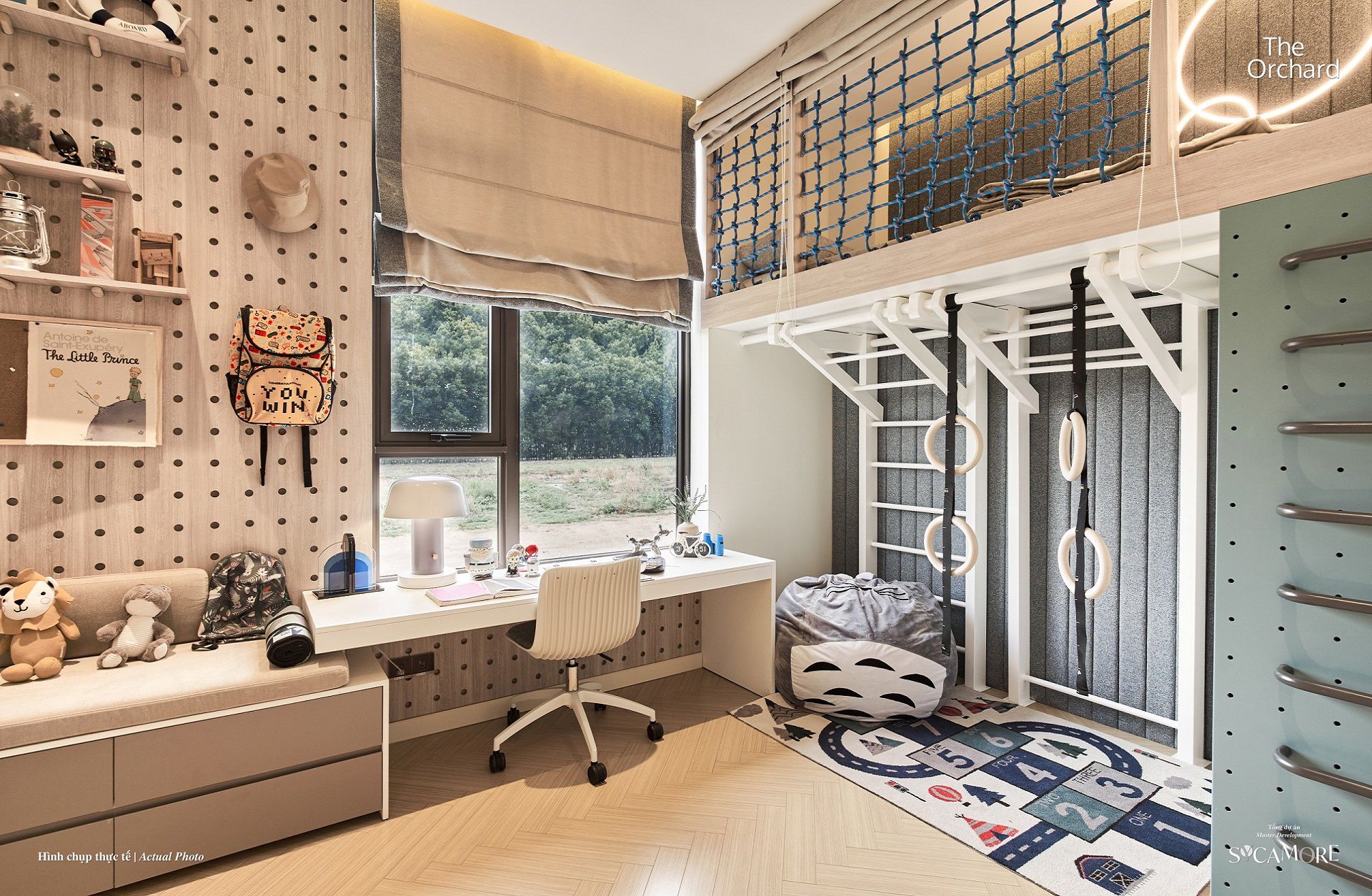 Phòng ngủ nhà mẫu Sycamore với không gian rộng rãi, thiết kế sang trọng và các tiện ích hiện đại